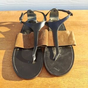 Vince T-strap flat gladiator sandals sz 11